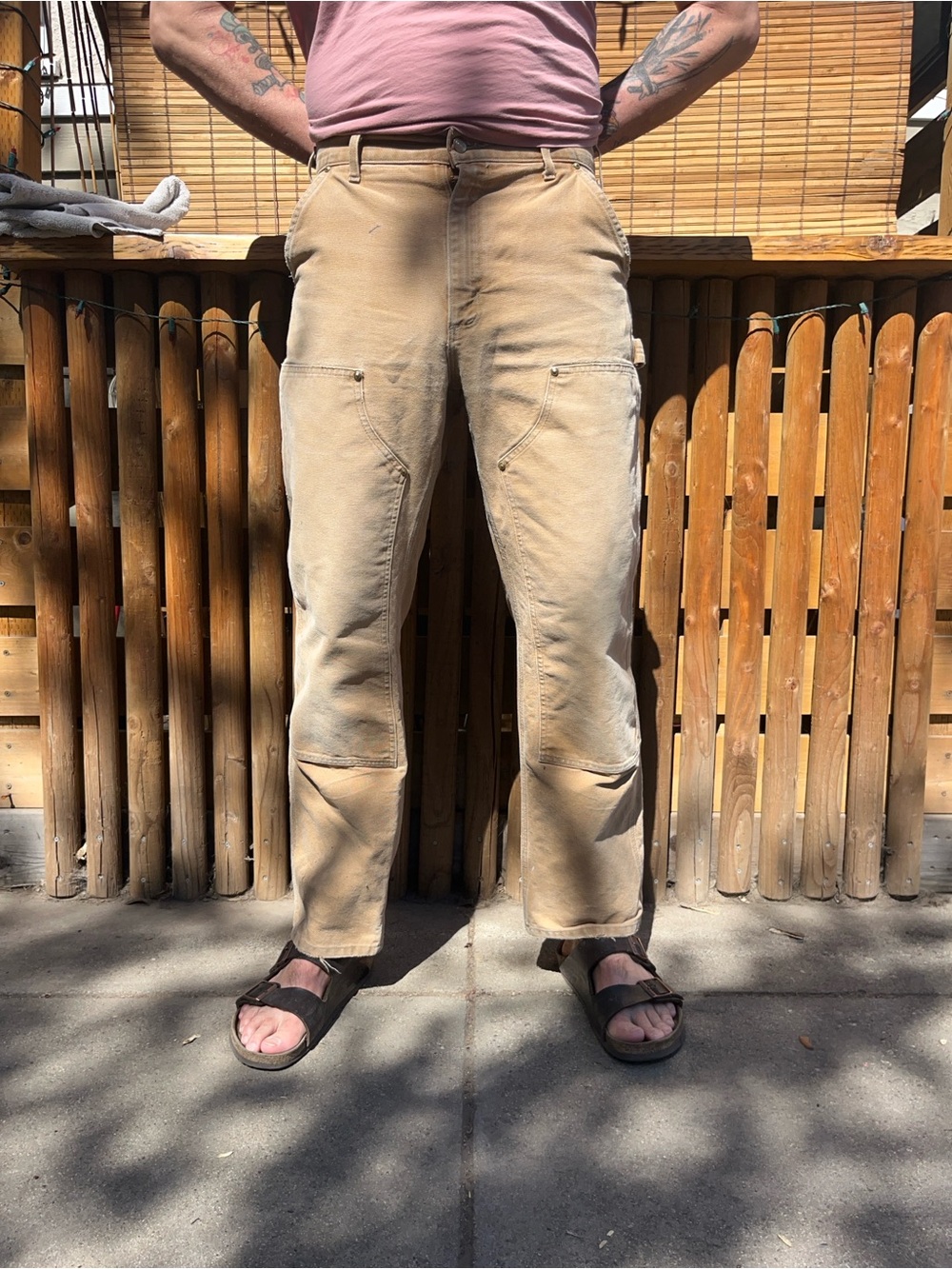 Vintage Canvas Carhartt B01 BRN Made in the USA Cargo Paints